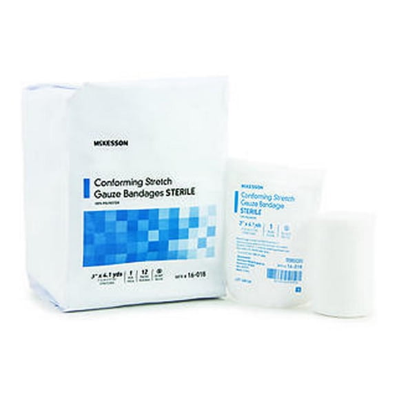 McKesson Conforming Stretch Gauze Bandages 3x4 - 12 Rolls