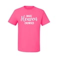 thumbnail image 2 of Wild Bobby Make Heaven Crowded Inspirational/Christian Men Graphic Tee, Neon Pink, Small, 2 of 5