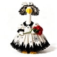 thumbnail image 2 of AZXY Halloween Porch Goose Outfit, 23 Inch Goose Clothes with Black Lace Bonnet & Red Rose, Goose Costume for Cement Plastic Lawn Goose Statue, Spooky Holiday Outdoor Yard Lawn Garden Decor, 2 of 7