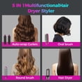 thumbnail image 2 of Cepillo secador de pelo de aire caliente 5 en 1 con accesorios para rizar y alisar rápidamente., 2 of 5