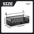 thumbnail image 2 of Hanging Storage Basket Practical Metal Shelf for Apartment Bedroom Office Bunk Bed, 2 of 6