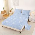 thumbnail image 2 of Erosebridal Princess Bow Stars Queen Sheet Sets for Girls, Kawaii Cartoon Bed Set for Women, 4 Pieces, 2 of 6