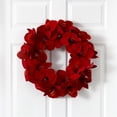 thumbnail image 3 of Nearly Natural Amaryllis Wreath, 22", Red, 3 of 3