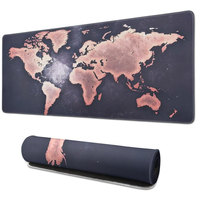 Unleash Your Potential - 31.5x11.8 Inch Professional Large Mouse Pad & Gaming Mat - Aesthetic Map Pattern