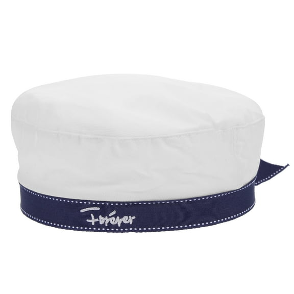 Rhewides Sailor Hat Navy Yacht Hat Woman Beret Summer Caps Nautical Headwear Costume for Woman ( White ) 56 to 58CM