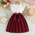 thumbnail image 2 of TAIAOJING Toddler Summer Child New Lace Patchwork Sleeveless Princess Dress Classic 5-6Y, 2 of 6