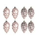 thumbnail image 1 of Billuyoard 8 Uds. De pino de plástico ABS que cuelga, hermosas decoraciones navideñas de cono de pino, 8 Uds. En 1 paquete Kits de decoración para fiestas Oro rosa, 1 of 5