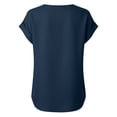 thumbnail image 5 of Women's Summer Linen T Shirts Top Oversized V Neck Cotton Linen Short Sleeve Shirts Top Womens Casual Solid Loose Fits Lightweight Breathable Comfy Tee Shirts, 5 of 6