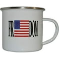 thumbnail image 2 of USA Freedom Flag Camp Mug Enamel Camping Coffee Cup Gift For Military Veteran or Patriotic American, 2 of 6
