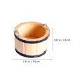 thumbnail image 5 of KALLORY 2Pcs Miniature Rustic Wooden Barrels Miniature Wood Bucket with Handle Kids Pretend Play Toys, 5 of 8