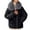 Black, variant on Womens Plus Size Winter Coats Lightweight Winter Warm Short Down Jacket Packable Packable Coat Trendy Insulated Travel Outerwear
