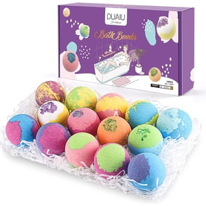 DUAIU Bath Bomb Gift Set, 14 Pieces, Natural Ingredients