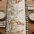 thumbnail image 5 of Table Runners 72 Inches Long Dress Scarves, Easter Bunny Farmhouse Kitchen/Dining Table Runner, Coffee Tablerunners, Spring Flowers Leaves Cute Rabbits Pastoral Plants 14x72 Inch, 5 of 9