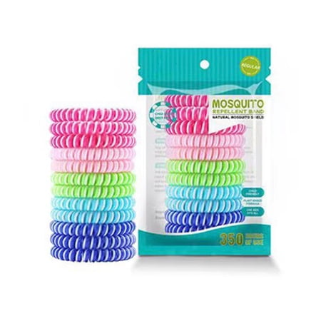 Mosquito Repellent Band Stretchy Adjustable Natural DEET-Free 10 Pack One Size Fits All