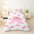 thumbnail image 2 of Erosebridal Initial Alphabet A Twin Bedding,Dreamy Princess Bowknot Duvet Cover Set For Bowtie Girls 2-Piece,No Comforter,Reversible, 2 of 6