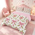thumbnail image 3 of Manfei Cartoon Bow Wildflower Full Size Comforter Sets 3-Piece,Dreamy Princess Bedding Comforter Set,1 Comforter and 2 Pillowcases,Reversible, 3 of 6