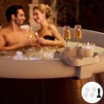 thumbnail image 2 of Hot Tub Tray and 20 Pcs Non-Slip Bathtub Stickers, Spa Table Tray with 2 Cup Holders, Spa with Wall Thickness of 5.5'' to 7.5'', Nonslip Heavy-Duty Shelf for Aboveground Bathtub, Spa Accessory, 2 of 8