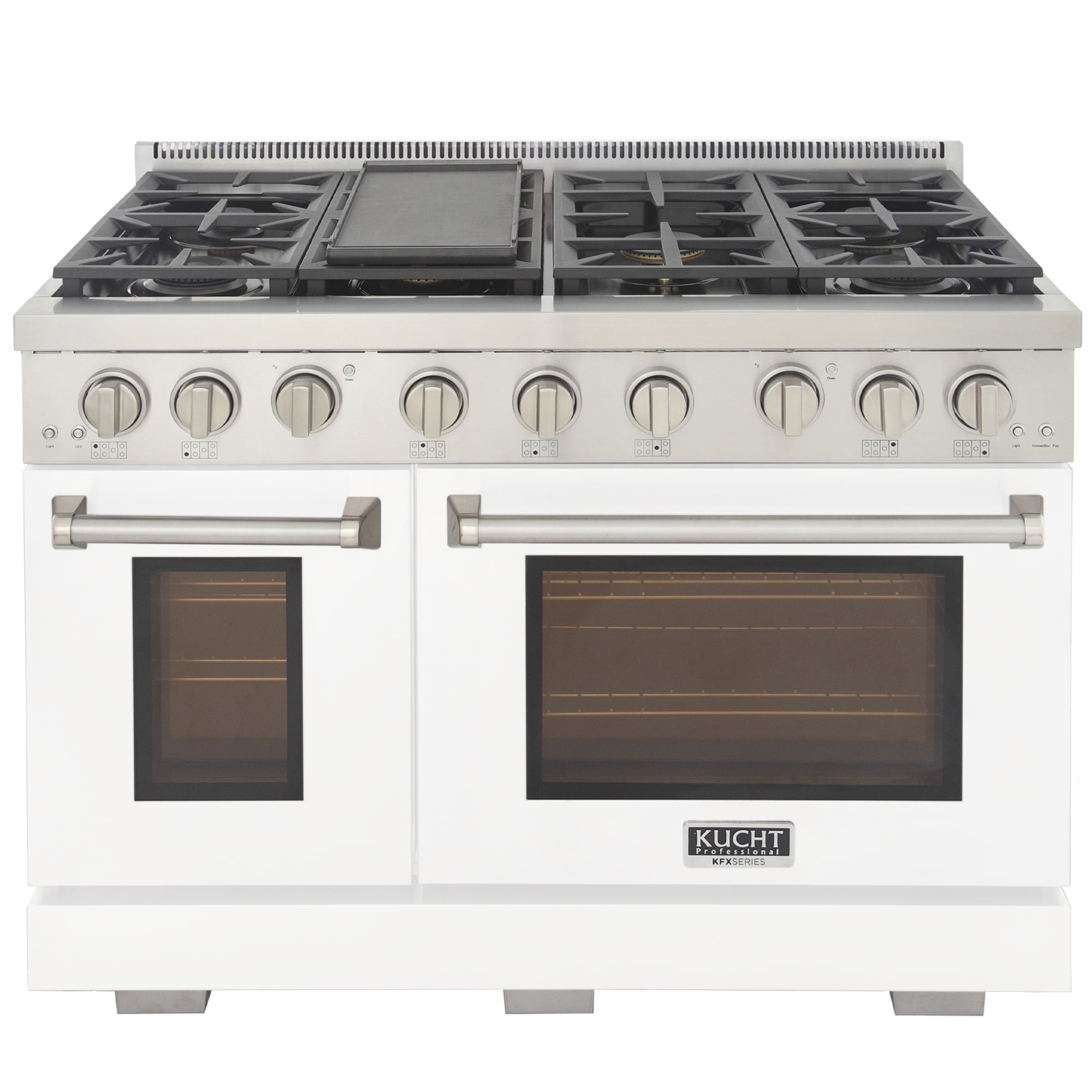 Professional 48-in Propane Gas Range in White with True Simmer Burners