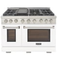 thumbnail image 4 of Professional 48-in Propane Gas Range in White with True Simmer Burners, 4 of 13