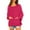 1-Hot Pink, variant on Women's Oversized Tunic Sweatshirt with Pockets Casual Loose Fit Long Sleeve Side Slit Crewneck Pullover Fall Fashion