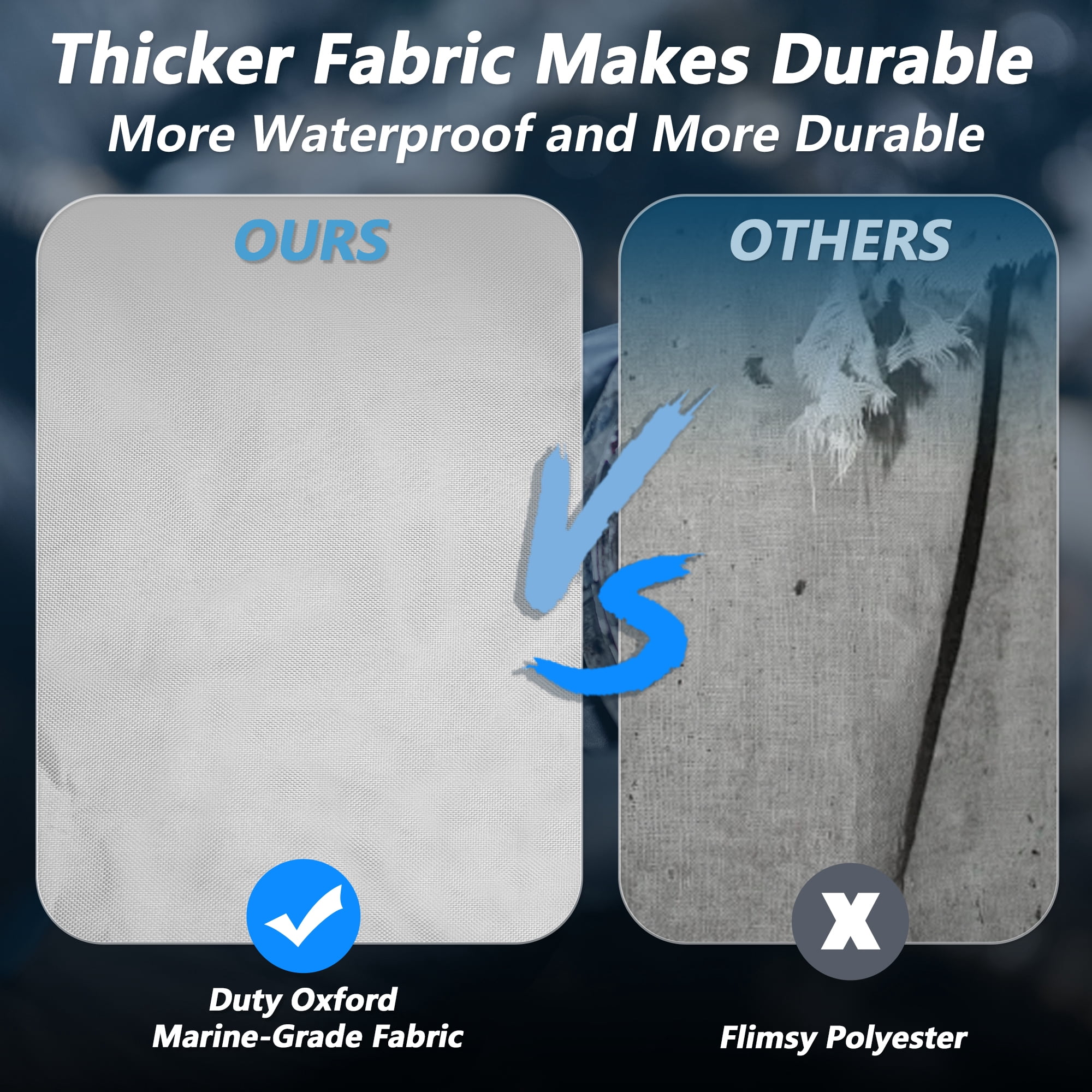 Unique Bargains 300D Duty Oxford Anti-UV Waterproof Trailerable PWC Cover Silver 96"-102"