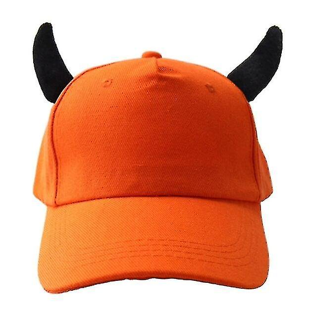 Gorra de béisbol divertida con diseño de cuerno de buey del diablo para mujer y hombre, color protector solar, para Halloween, fiestas, gorra de camionero