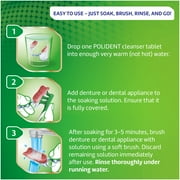 Polident 3 Minute Antibacterial Dental Appliance Cleanser Tablets, Retainer Cleaner Tablets, 30 Count