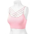 thumbnail image 3 of Women's Novelty Bras Seamless Triple Criss-Cross Front Bralette Sports Bra (No Pad), 3 of 4