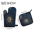 thumbnail image 2 of 2 PCS Oven Baking Gloves Set Heat Resistant Oven Mitt & Pot Holder Set Cooking Mitts Kitchen Home Supplies Mysterious Celestial Pattern, 2 of 5