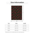 thumbnail image 5 of Rateoe Cherry Pattern Flannel Throw Blanket, Ultra-soft Blanket for Bed, Couch, Car, Hypoallergenic Anti-pilling blanket-60"x50"(Vertical), 5 of 6