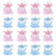 thumbnail image 4 of 24 cajas de dulces con forma de botella de leche y encaje de oso para decoración de bodas., 4 of 5