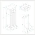thumbnail image 4 of 10 Gallons Kitchen Tilt Out Trash Cabinet with Hideaway Drawer Wood Kitchen Island Recycling Cabinet Trash Can Holder for Home Kitchen, Black, 4 of 7