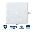 thumbnail image 3 of Alfombrilla de PVC para baño Inteprter con ventosas antideslizantes 54x54 cm Blanco, 3 of 6