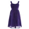 thumbnail image 2 of TTAO Kids Big Girl Chiffon Formal Party Dress Flower Girls Wedding Dress Pageant Prom Ball Gowns Purple 12, 2 of 7