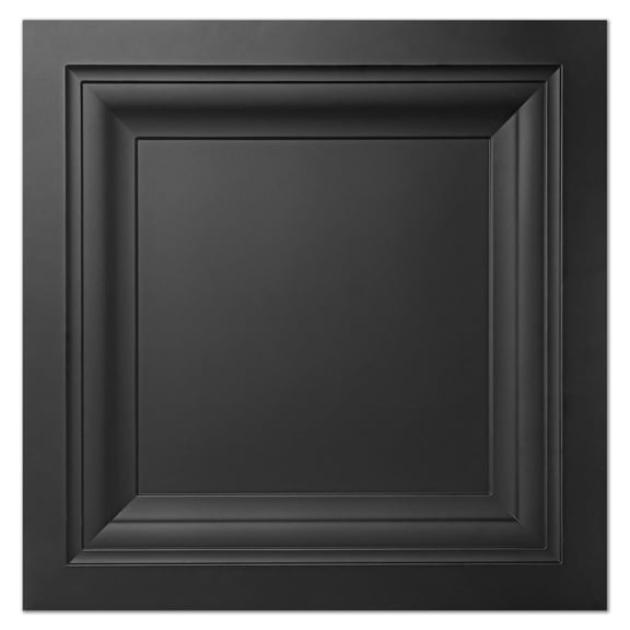 Art3d PVC Ceiling Tiles in Black, 12-Pack 2ft x 2ft Square Plastic Sheet