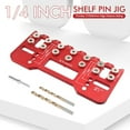 thumbnail image 3 of Shelf Pin Jig, Adjustable Prevent Wear Accurate Shelf Pin Jig Drill Guide Template High Efficiency  for Hole Punching, 3 of 7