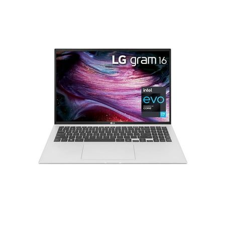 LG Gram Ultralight Laptop 2022, Full Day Battery, 16" WQXGA IPS, Intel i7-1165G7, 16GB LPDDR4, 512GB NVMe SSD, Iris Xe Graphics, Backlit Keyboard, WiFi6, Thunderbolt 4, Windows 11
