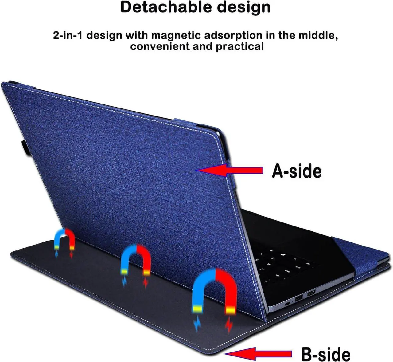 Laptop Case Cover for Dell 14 Plus DB14250 & Pro 14 PC14255/PC14250 & Pro14 Plus PB14250 /PB14255 Sleeve,PU Leather Protective Shell Notebook PC Bag Accessories