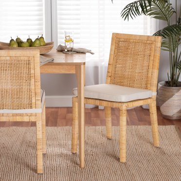 bali & pari Irene Modern Bohemian Natural Rattan Dining Chair main image 0