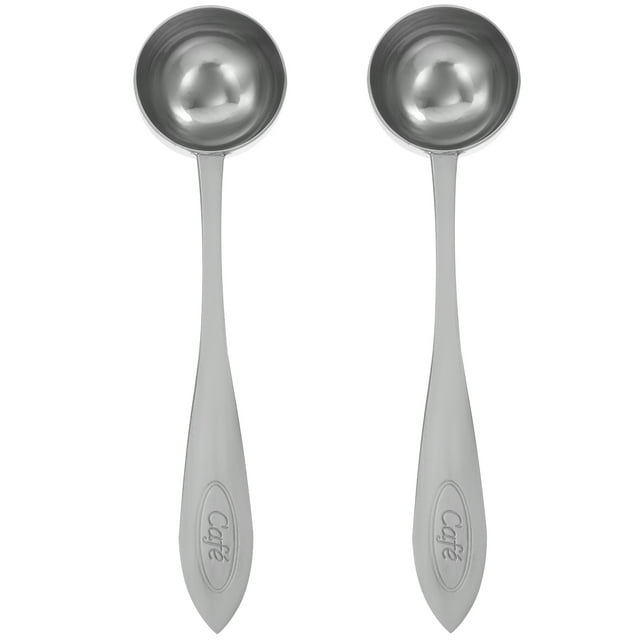 2pcs 20ML Stainless Steel Coffee Measure Spoon Durable Milk Powder Spoon Kitchen Measuring Scoop (Silver)