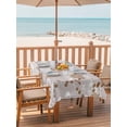 thumbnail image 2 of Outdoor Tablecloth with Umbrella Hole for Patio/Picnic/Party/Camping, Brown White Floral Waterproof Table Cloth Rectangle Table Cover Washable, Spring Botanical Leaves Farmhouse (60"x 102"), 2 of 8