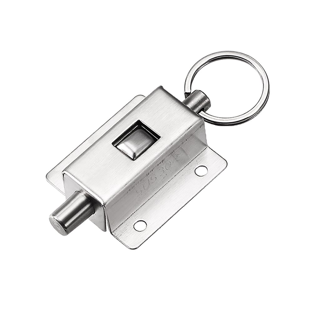 Door Barrel Bolt, Stainless Steel 304 RingPull Spring Loaded Sliding