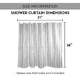 thumbnail image 7 of Creative Products Grey Modern Herringbone 71x74 Shower Curtain, 7 of 7