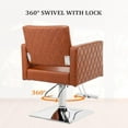thumbnail image 3 of UBesGoo Hydraulic Salon Chair with Memory Foam Seat, Adjustable Height, Brown, 3 of 9