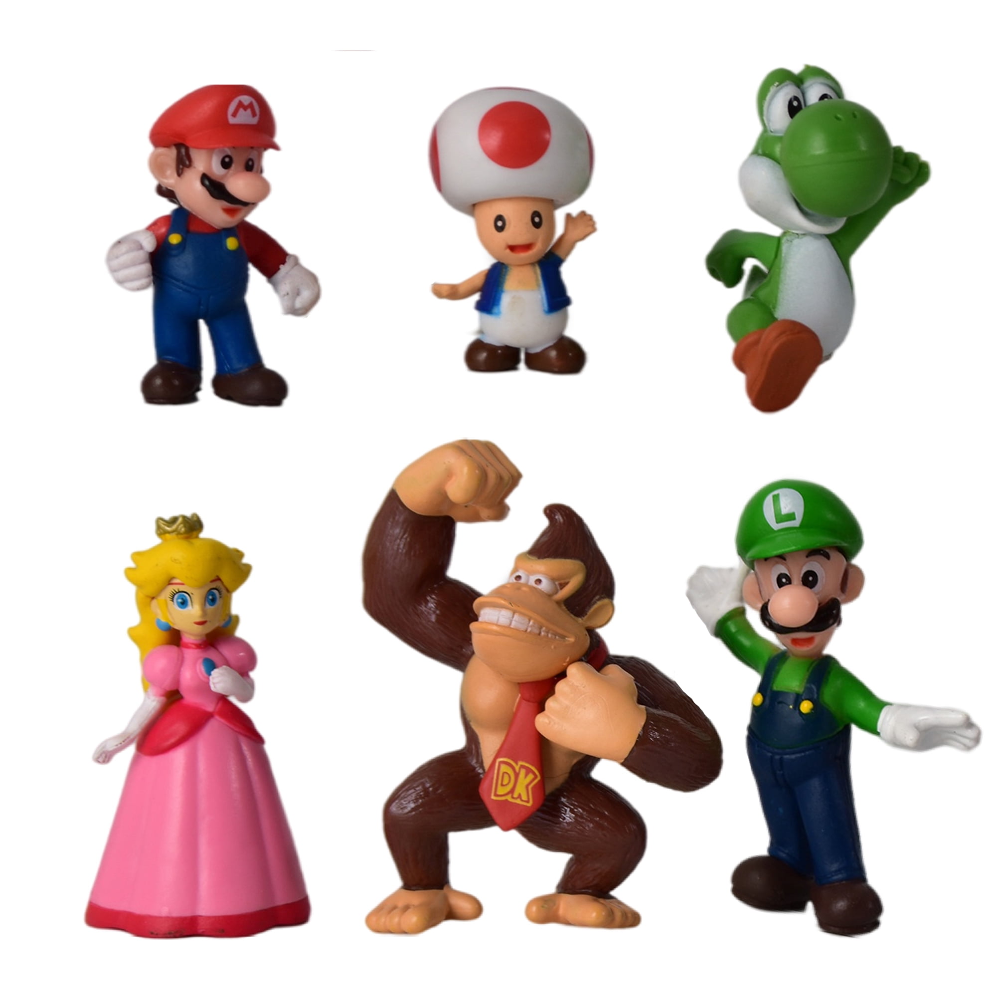 6pcs Super Mario Bros.4 Series Game Action Figure Doll Toy Cake Topper Xmas Gift