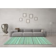 thumbnail image 3 of Ahgly Company Indoor Square Abstract Light Blue Modern Area Rugs, 8' Square, 3 of 4