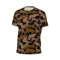 thumbnail image 6 of Wukai Leopard Print Print Men's Short-Sleeved Mesh T-Shirt,Quick-Dry Short Sleeve Workout T-Shirt-3X-Large, 6 of 8