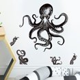 thumbnail image 1 of Adhesivos de pared de PVC con forma de pulpo, papel pintado extraíble de 30 x 90 cm, 1 of 3