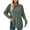 Army Green, variant on qolati Women's Casual Shirts Fashion Contrast Neck Long Sleeve Split Blouse Lightweight Oversized Pullovers Tee Tops 2023 Fall Clothes