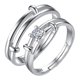 thumbnail image 1 of EeaseMX anillos para el dedo índice de pareja, elegantes y sencillos, de plata (para hombre y mujer)., 1 of 7